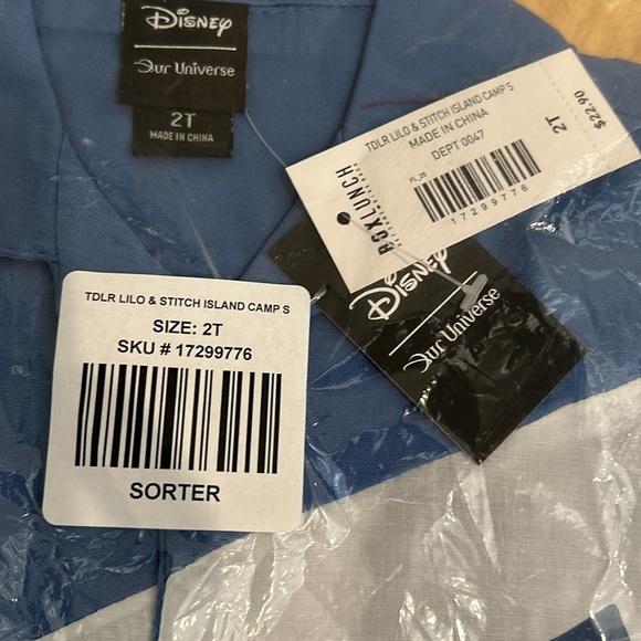 Disney Lilo & Stitch Island Life Toddler Woven Button-Up Toddler Size 2T - Picture 6 of 13